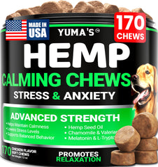 YUMA'S masticables calmantes para perros con empaque listo para uso diario