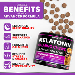 YUMA'S Melatonina para perros, bocaditos masticables, opción práctica.