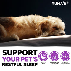 YUMA'S Melatonina para perros, envase principal, uso sencillo.