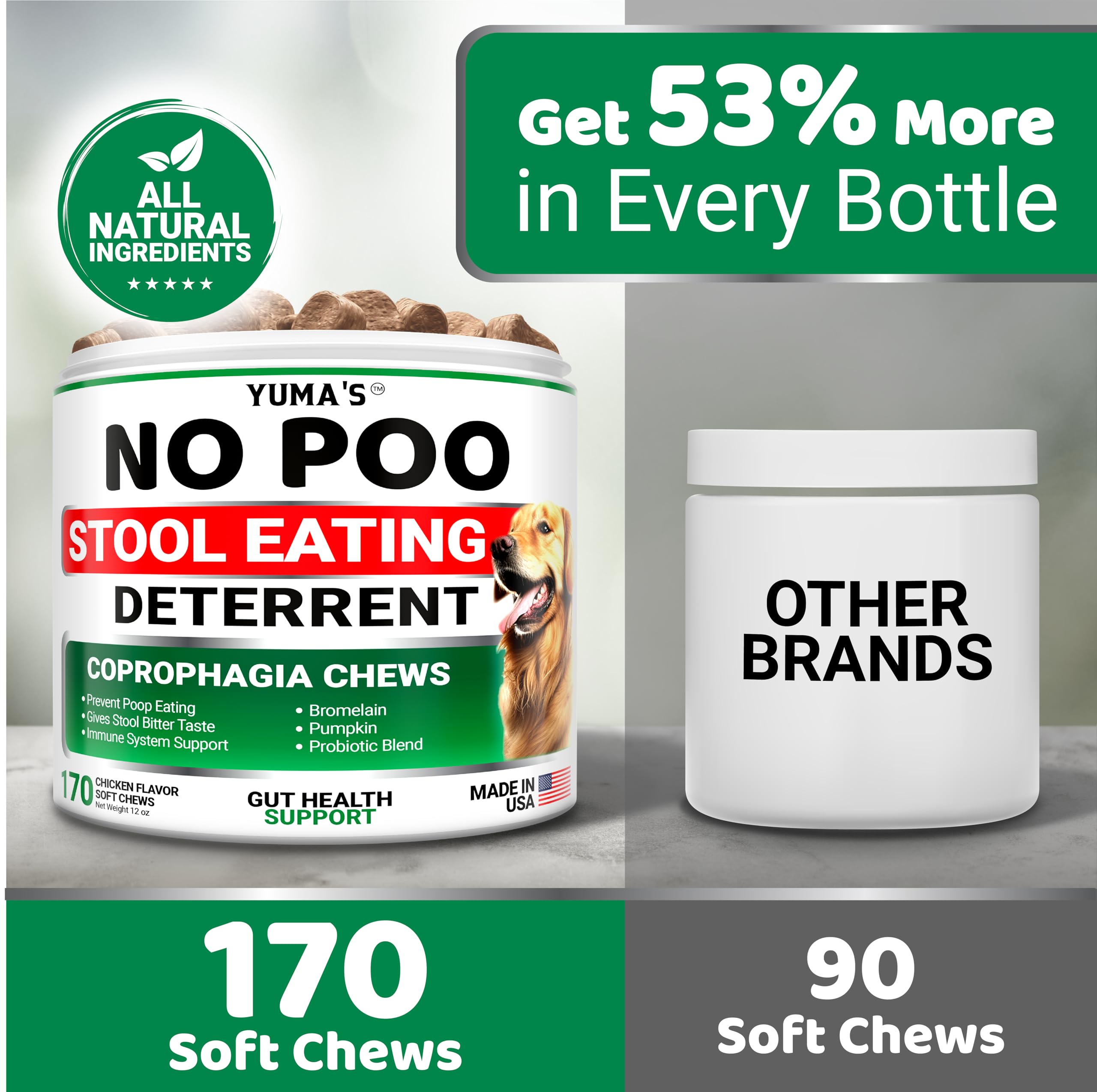 YUMA'S No Poo Chews hecho en EE. UU. con ingredientes naturales