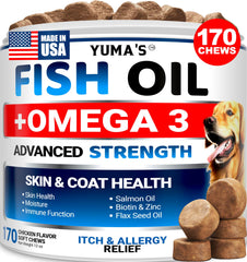 YUMA'S Omega-3 para perros: masticables para pelaje suave y saludable.