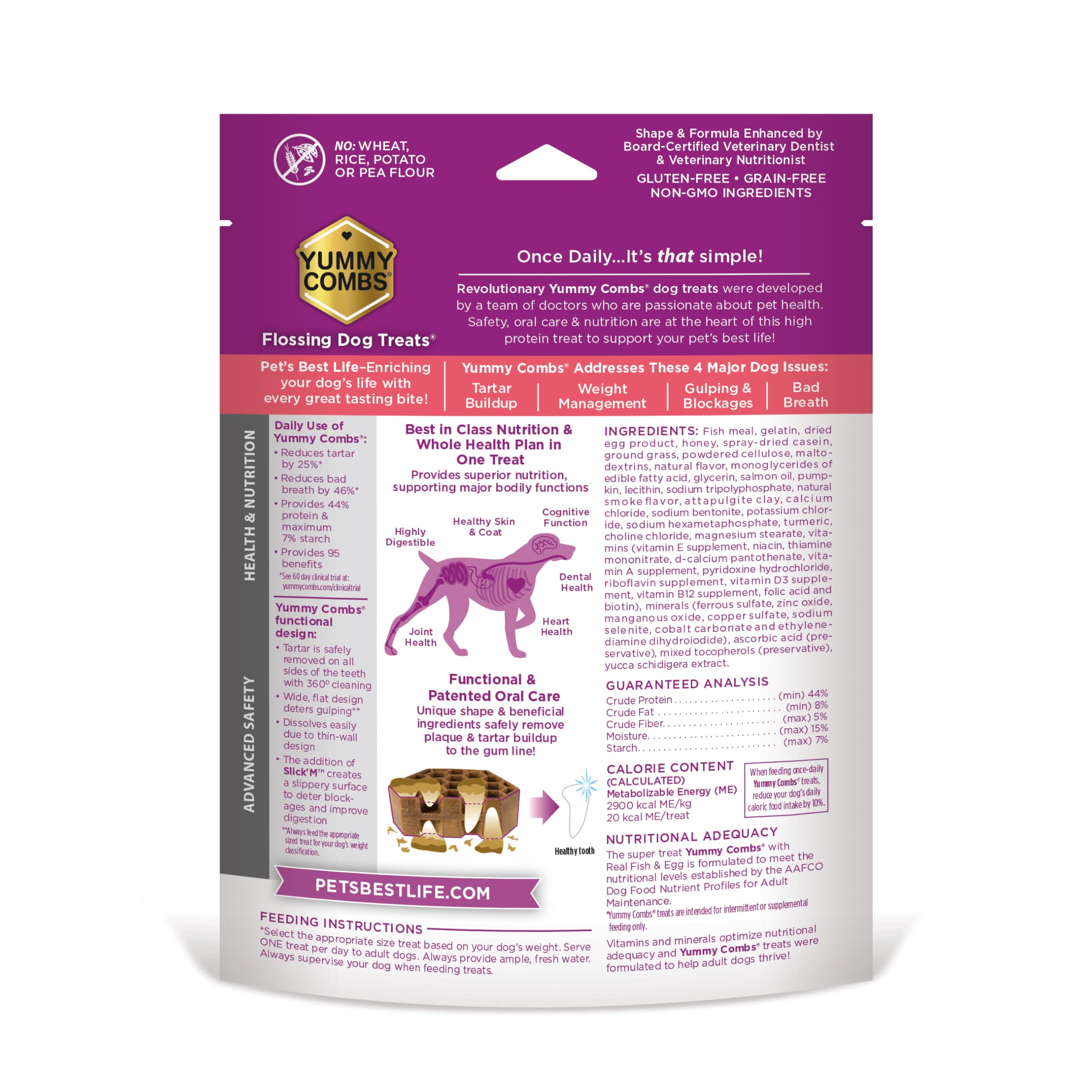 Yummy Combs certificado por veterinarios y VOHC