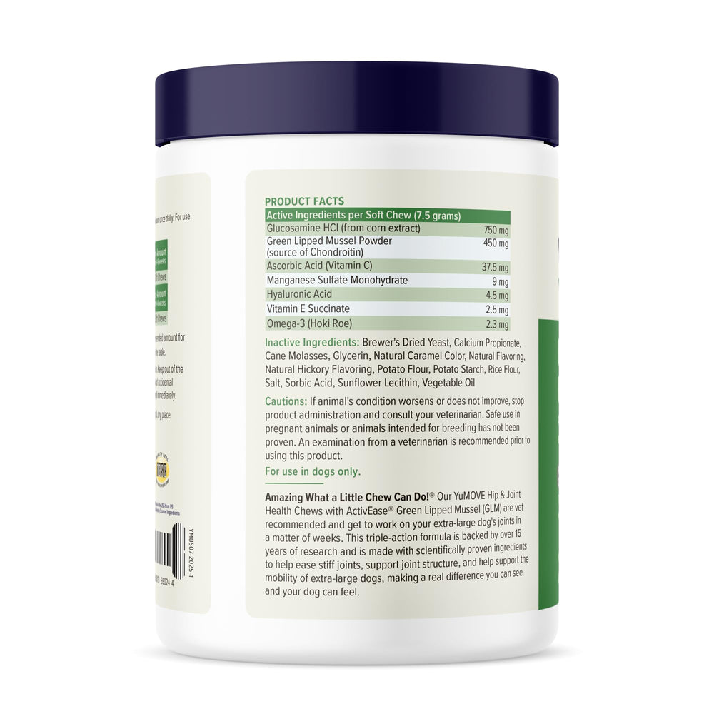 YuMOVE glucosamina HCl 500 mg para soporte articular.