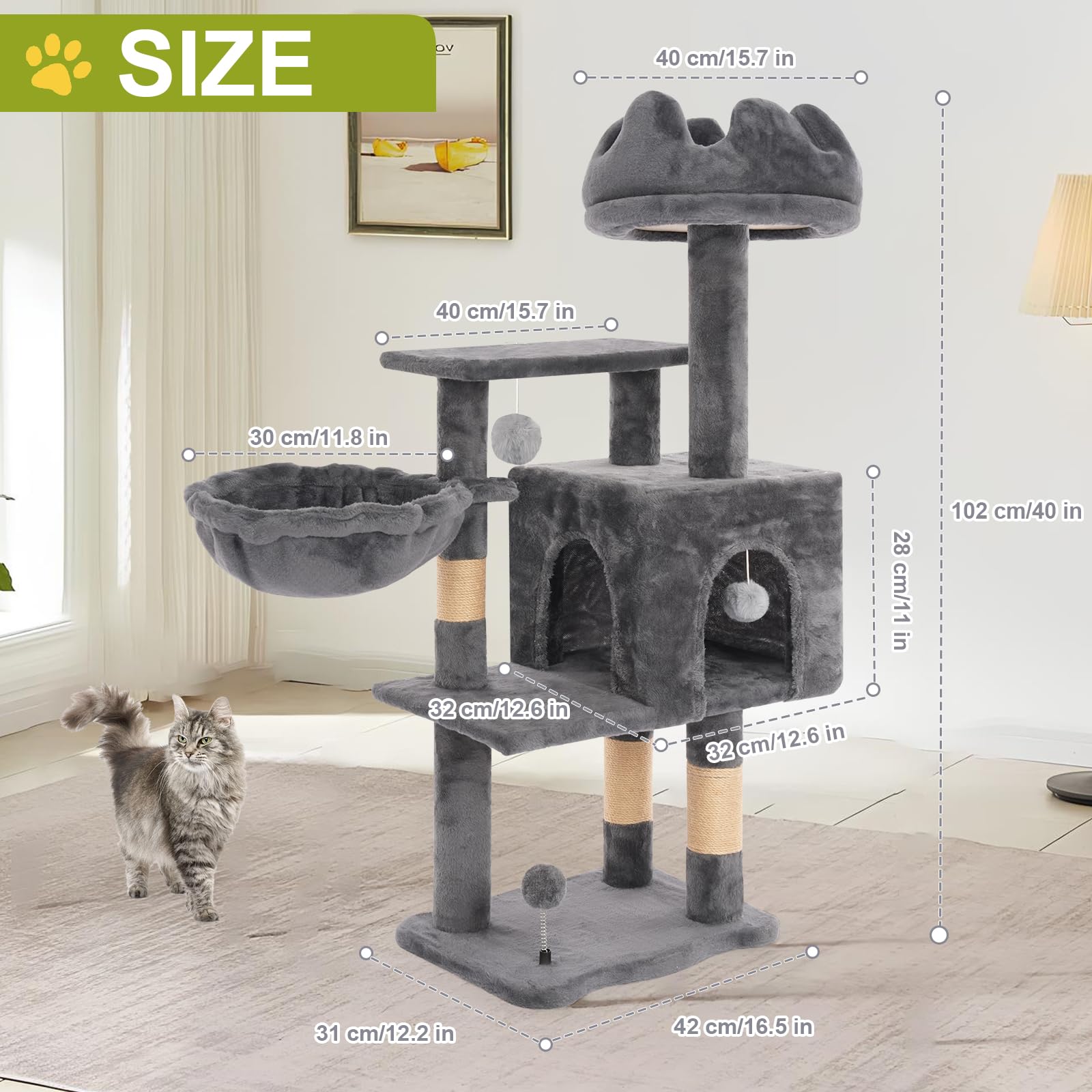 Condo privado de Yungaspy para gato, rincón tranquilo para dormir.