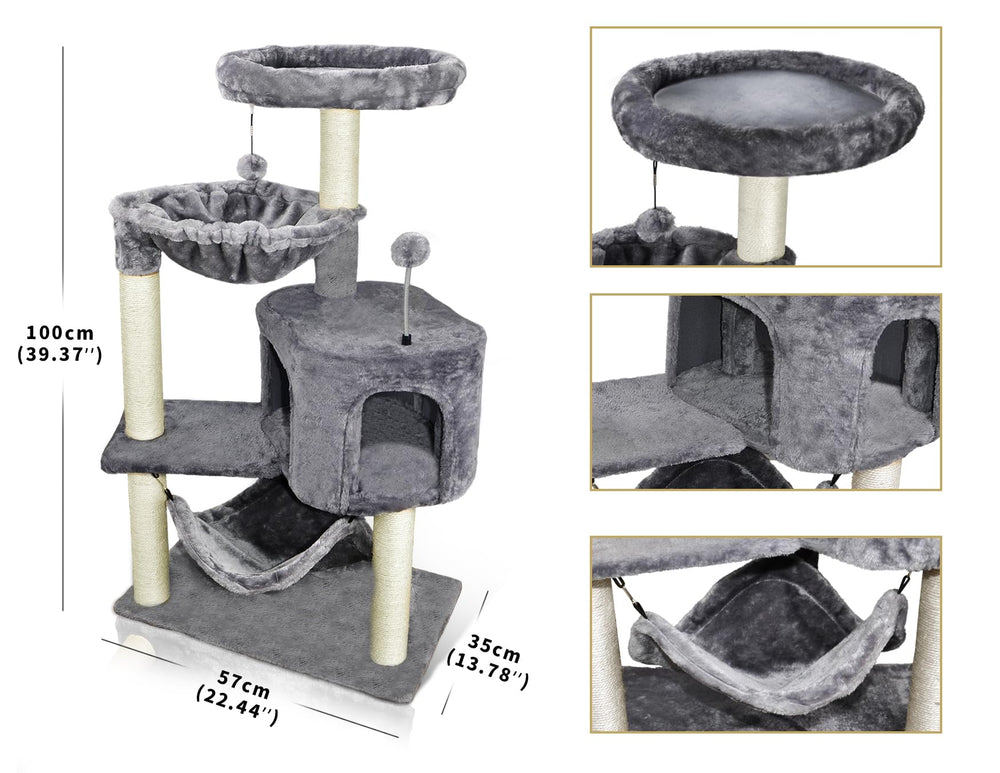 YUNIQUE postes de sisal gris para rascar y ejercitar