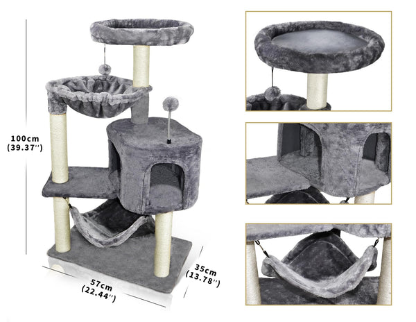 YUNIQUE postes de sisal gris para rascar y ejercitar