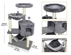 YUNIQUE postes de sisal gris para rascar y ejercitar