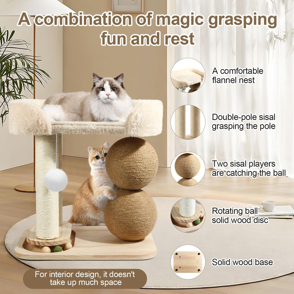 YUNLINLI arbol-gato 5-en-1 bola colgante para juego interactivo.