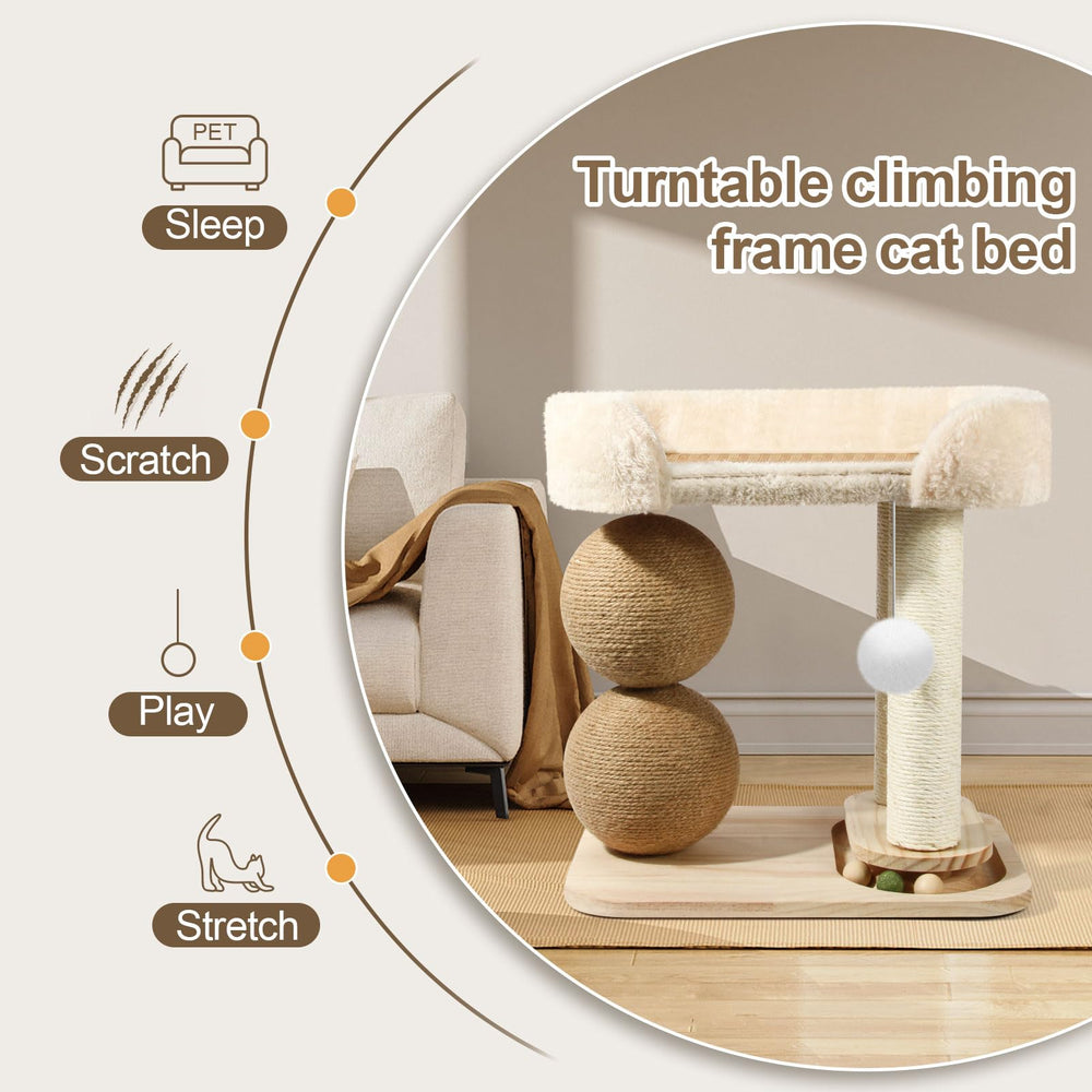 YUNLINLI arbol-gato 5-en-1 cama suave en torre para descanso.