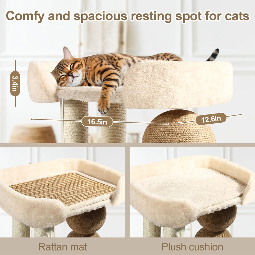 YUNLINLI arbol-gato 5-en-1 plataformas amplias para trepar y descansar.