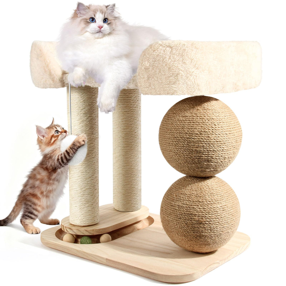 YUNLINLI arbol-gato 5-en-1 rasca-sisal para uñas y muebles.