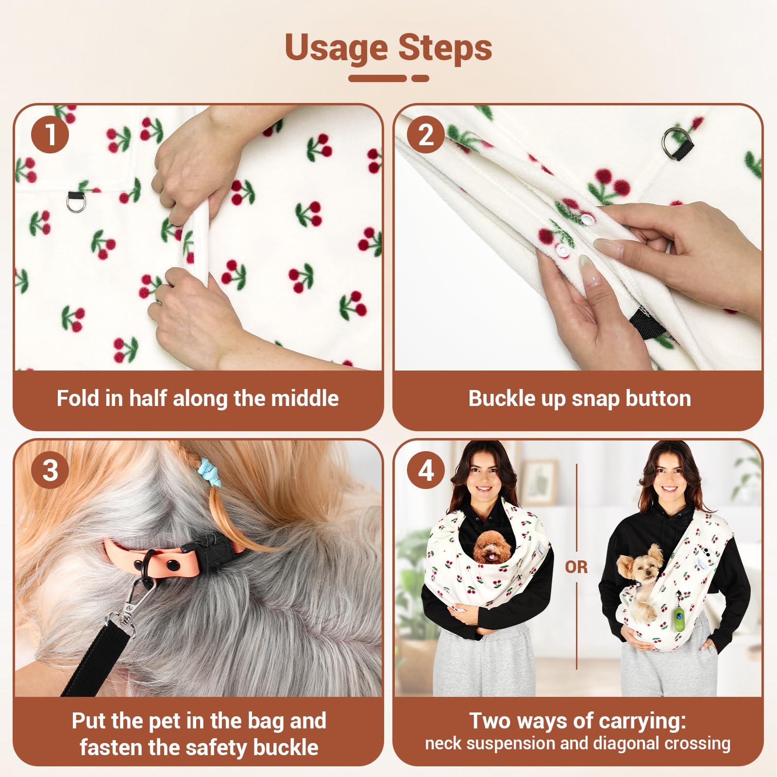 Yunpawpet Bandolera para perros, ideal para parques y transporte público.