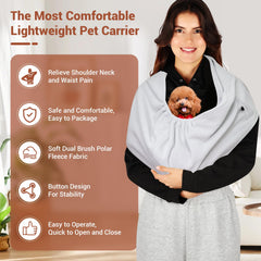 Yunpawpet sling ergonómico con ajuste para distribución de peso.