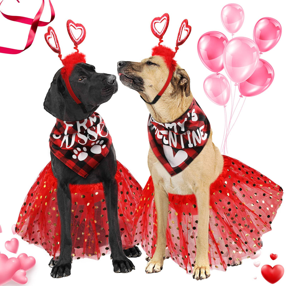 Conjunto de San Valentín para perro de Yunsailing para fotos temáticas.