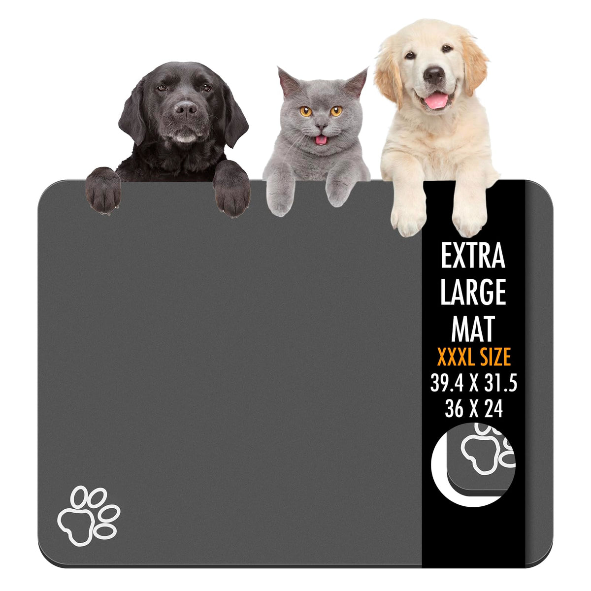 Almohadilla Yuzshin para comida de perro 36x24, ideal para varios cuencos.