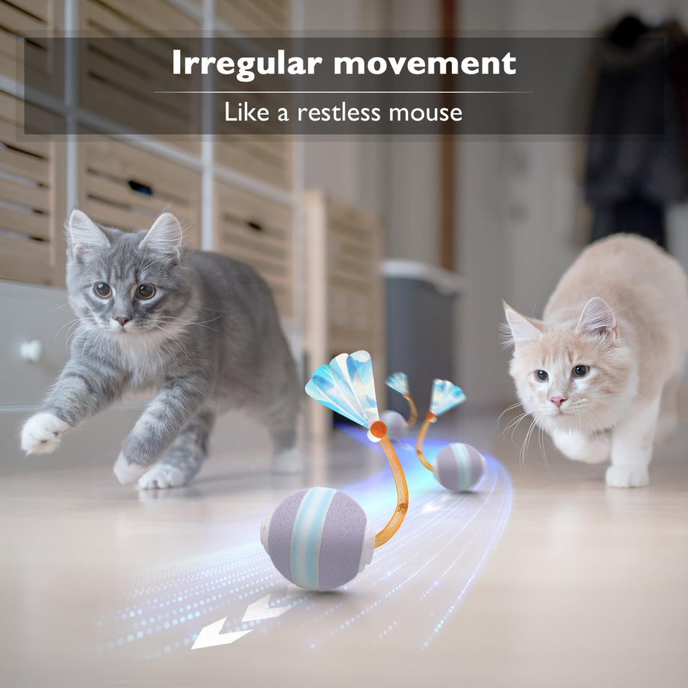 YVE LIFE Cola elástica para gatos añade movimiento de presa para diversión segura.