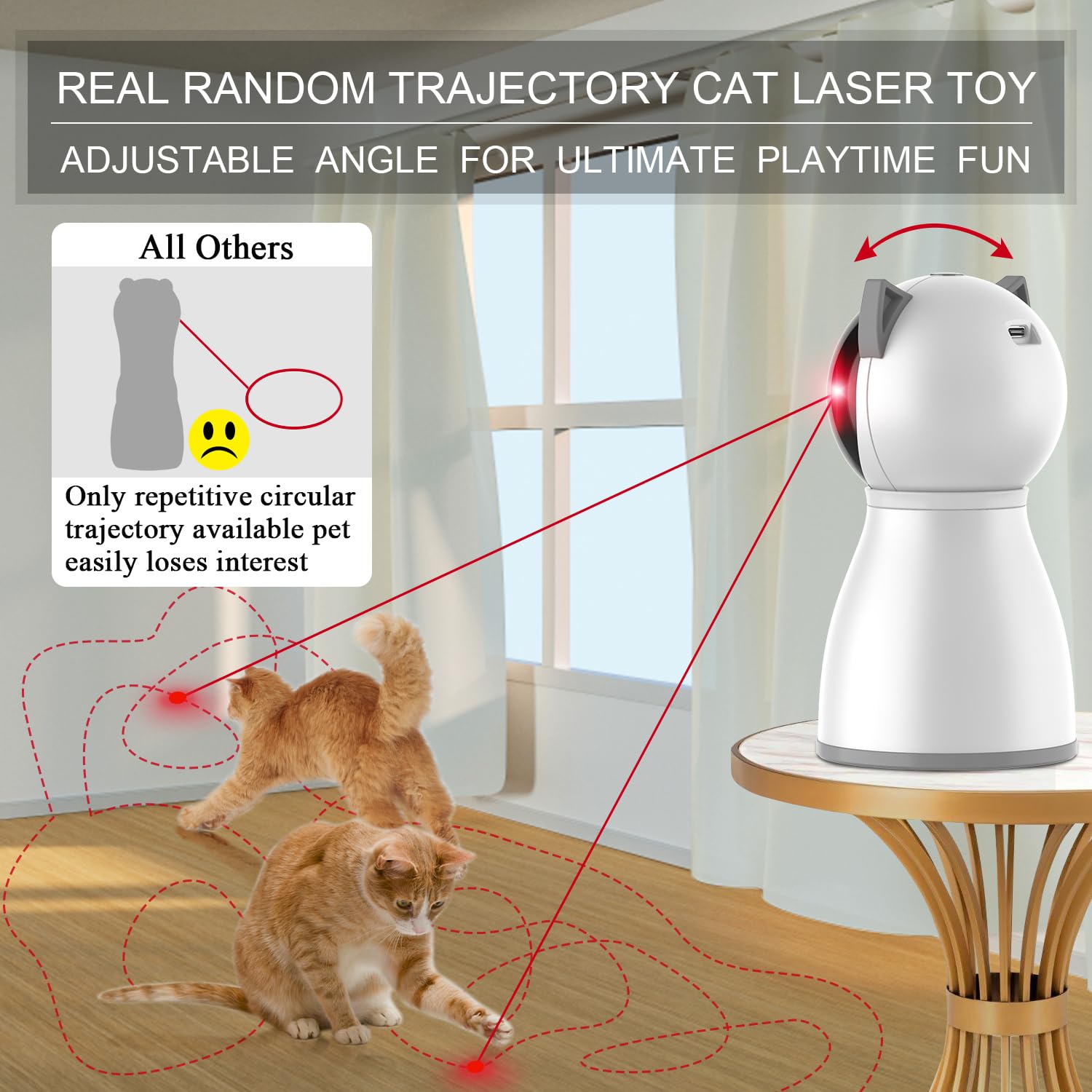 Activación por movimiento del láser YVE LIFE para gatos.