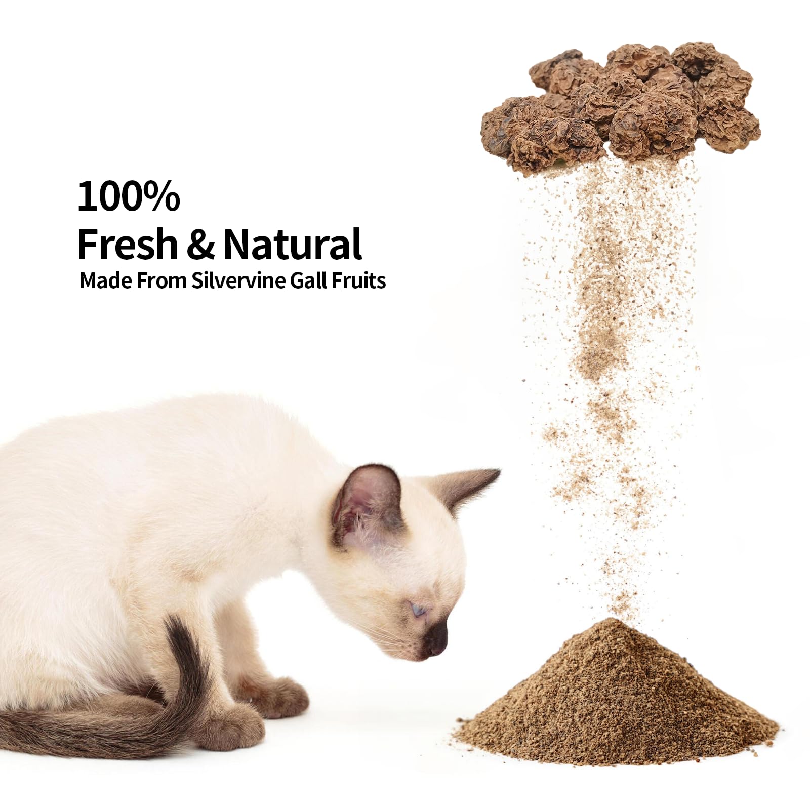 Aplicación en juguete para gato con YWAOOH Silvervine, fomenta juego activo.