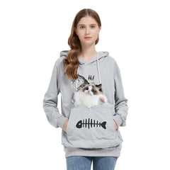 YYW sudadera capucha con bolsillo tipo canguro para gatos, comodidad diaria.