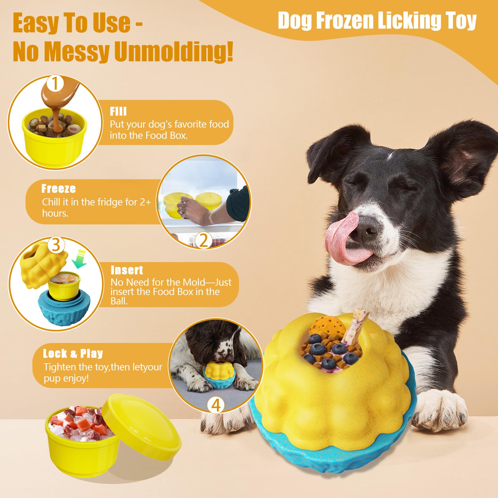 YZHDUXIU Moldes congelados de premios para perros, mantiene los snacks ordenados y limpios.