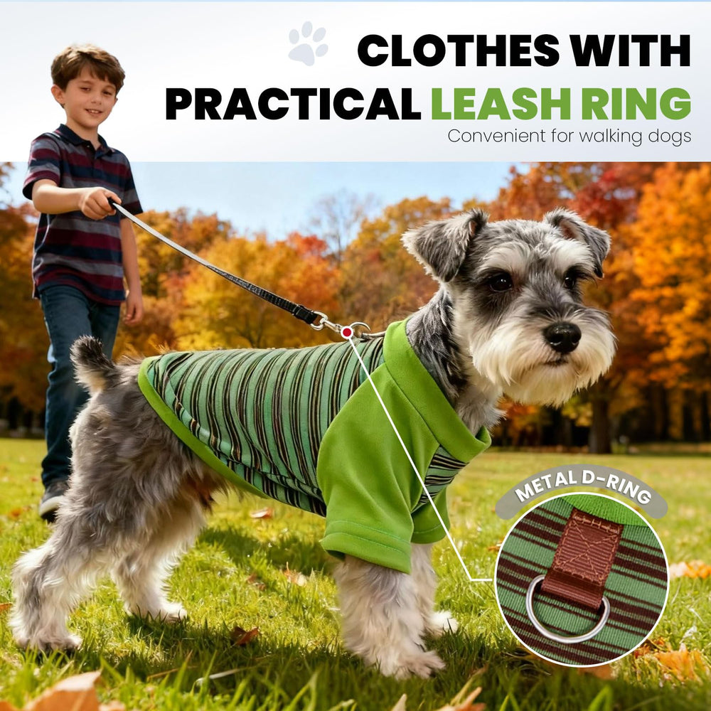 Camiseta para perros YZHZIIR con diseño de rayas clásico en verde