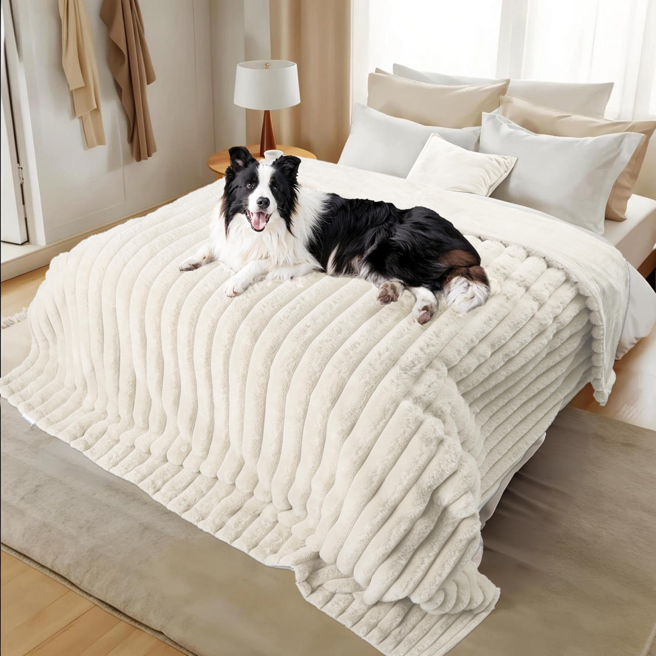 Dimensiones 60x80 crema ZAKAPAWS para mascotas grandes.