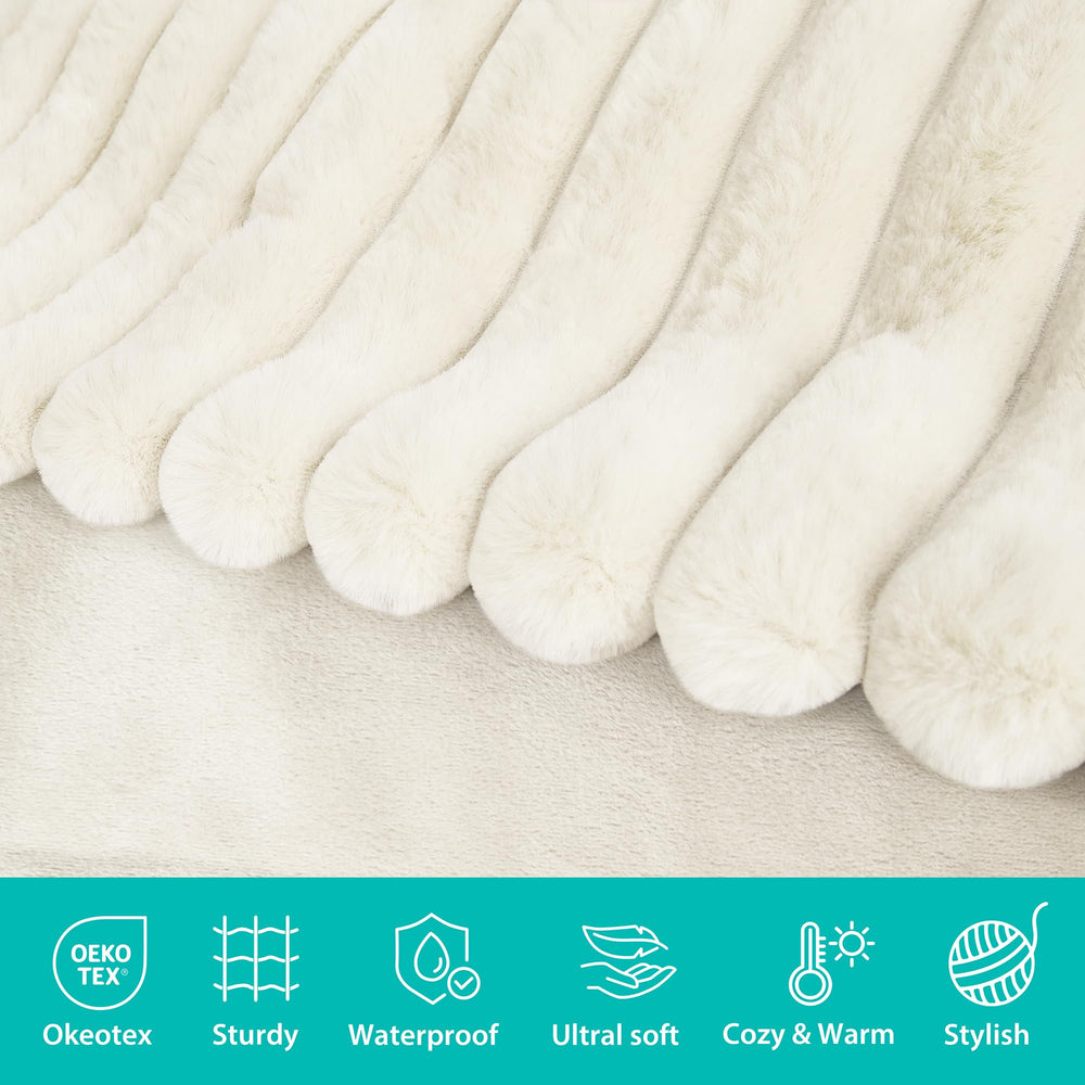 Manta de lujo en peluche ZAKAPAWS para perros grandes, tacto suave.
