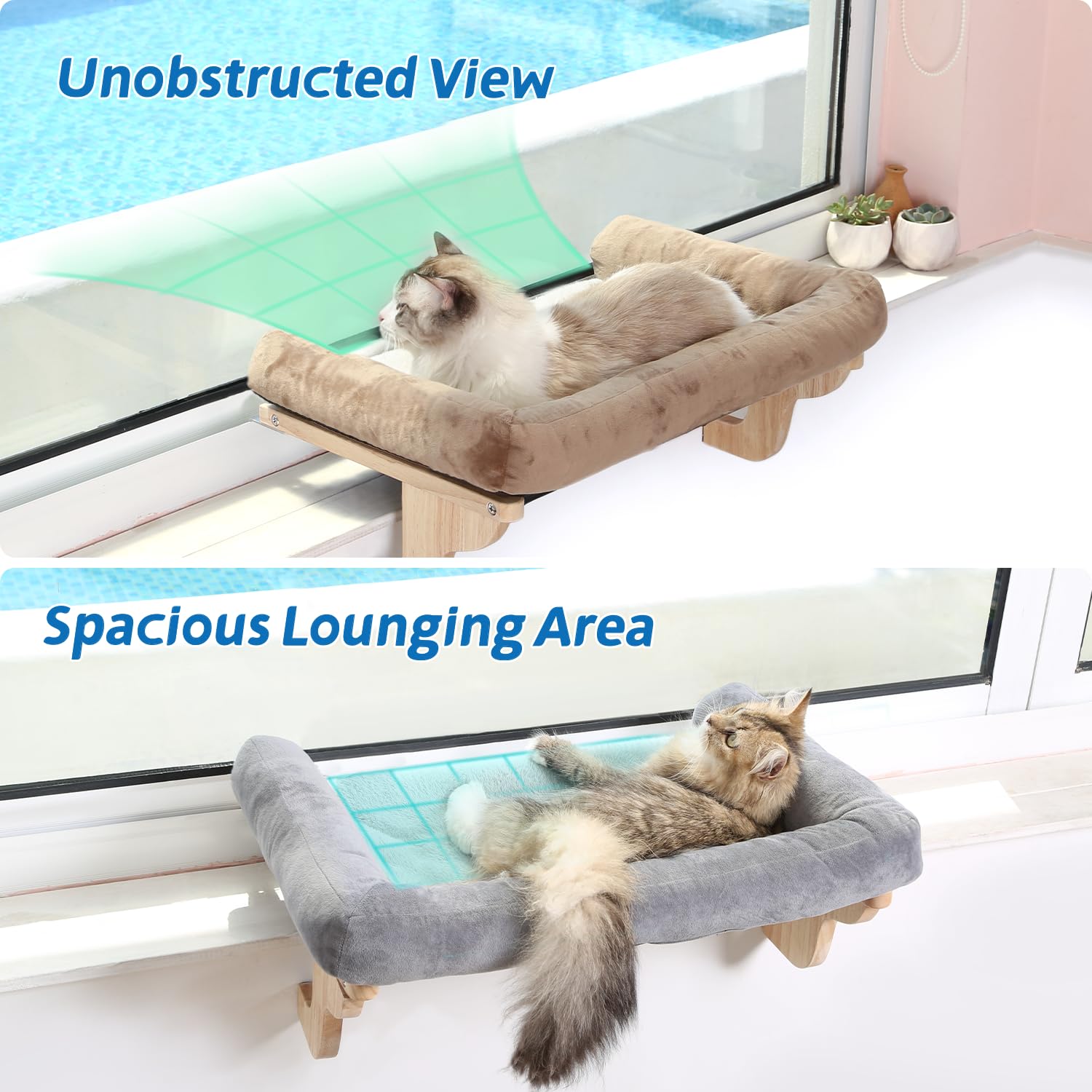 Zakkart cama-ortopedica para gatos con soporte suave y diseño ergonómico.
