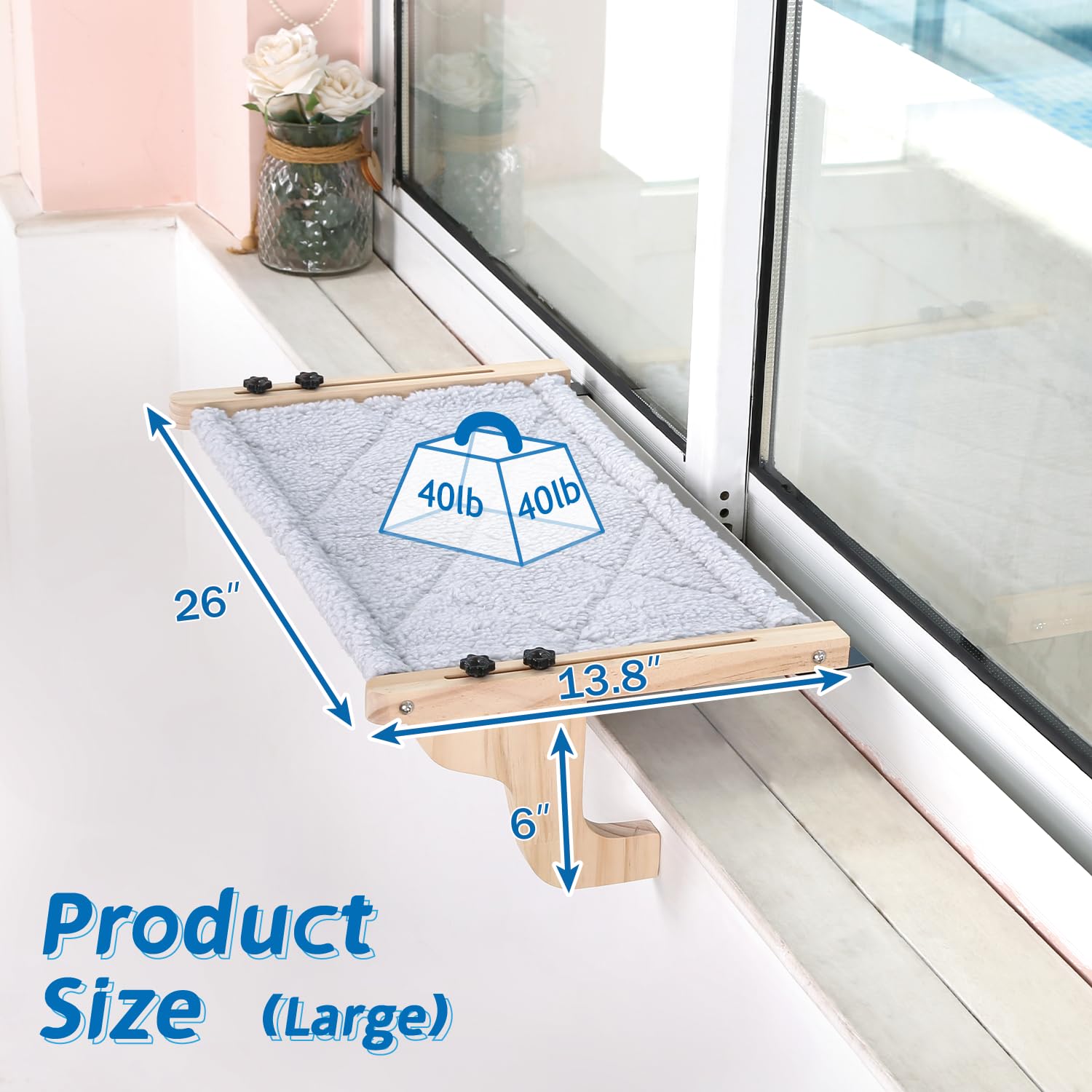 Zakkart Easy Seat Perch, funda Sherpa lavable: limpieza fácil y cómodo descanso.