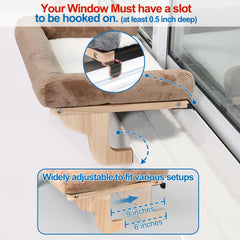 Zakkart hamaca para ventana soporta 40 libras para felinos grandes