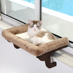 Zakkart percha-ventana con cojín para gatos, soporte cómodo frente a la ventana.