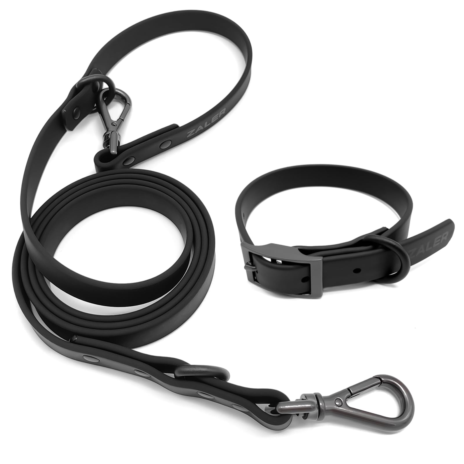 Collar ZALER impermeable y ajustable para perros, ideal para paseos