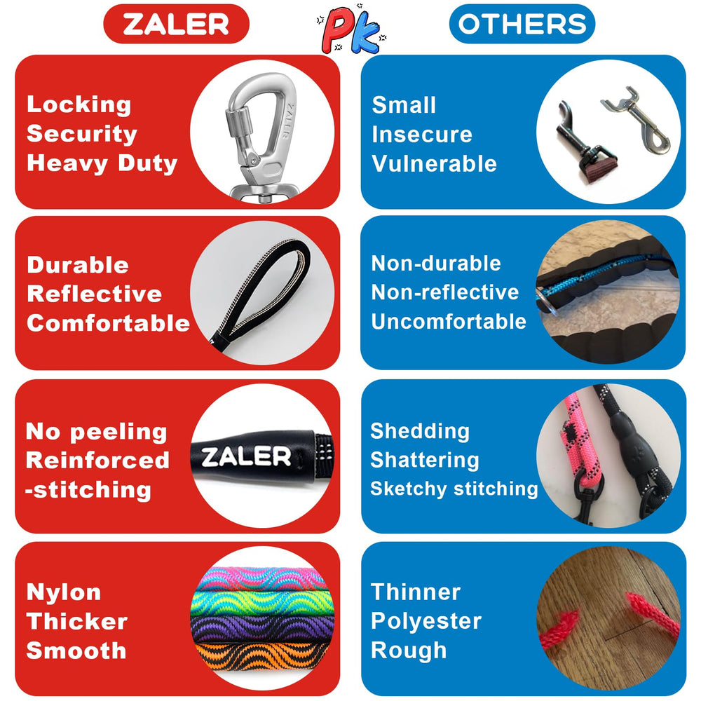 Conector de cuero resistente ZALER con costuras reforzadas para durabilidad.