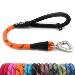 ZALER correa corta para perro de 18 pulgadas con color naranja, ideal para paseos controlados.
