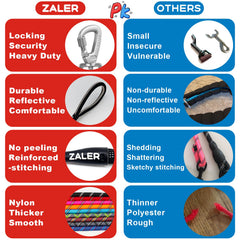 ZALER cuerda reforzada con núcleo interno, ideal para perros grandes.
