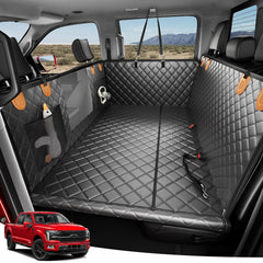 Zanch heavy-duty dog truck seat cover with flat back-seat extender for extra space