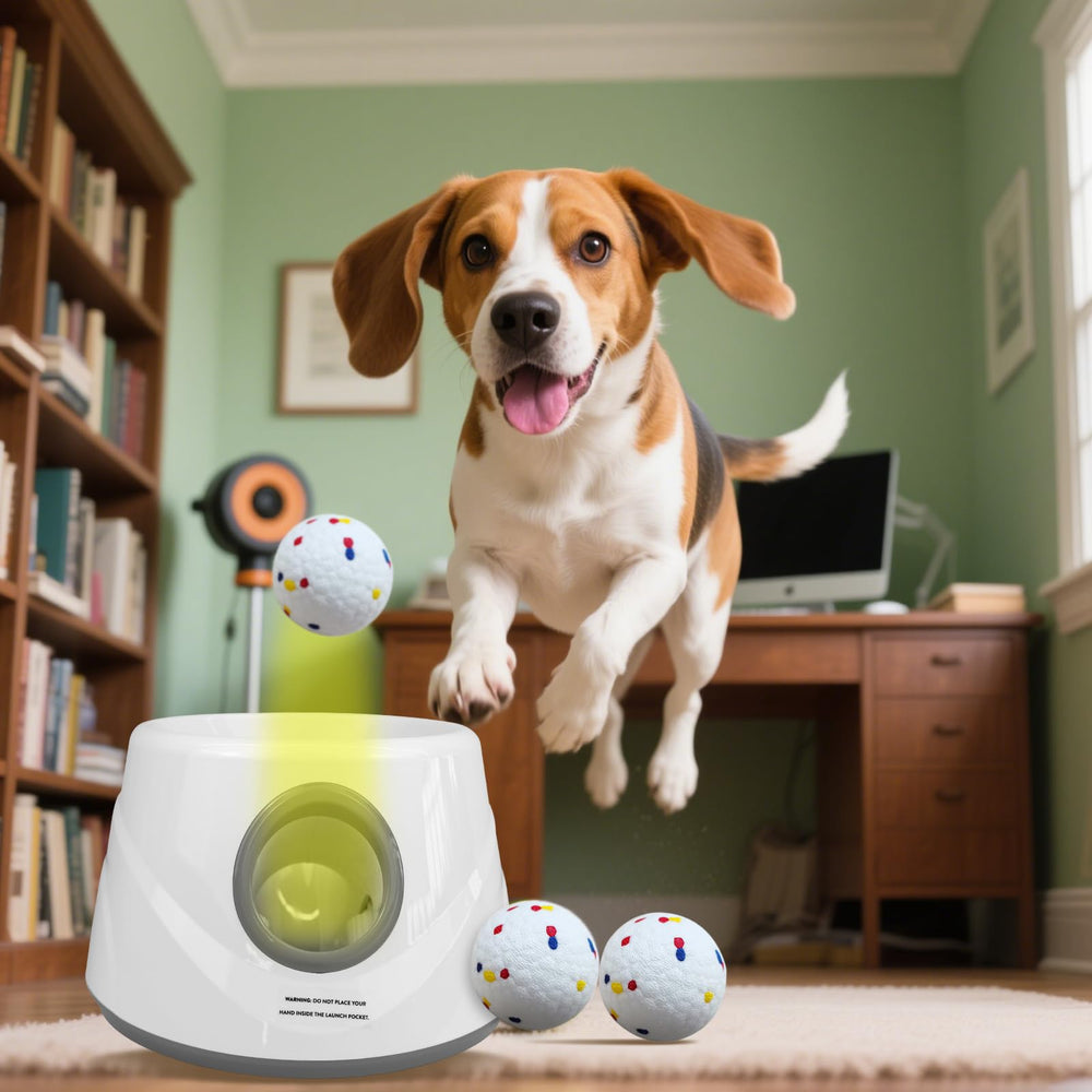 Conjunto completo ZAPELL para perros: lanzador, pelotas y accesorios.
