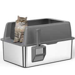 Caja Zarler de acero inoxidable con tapa para higiene y control de olores.