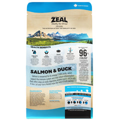 ZEAL CANADÁ etiqueta muestra nutrientes claves para una dieta balanceada.