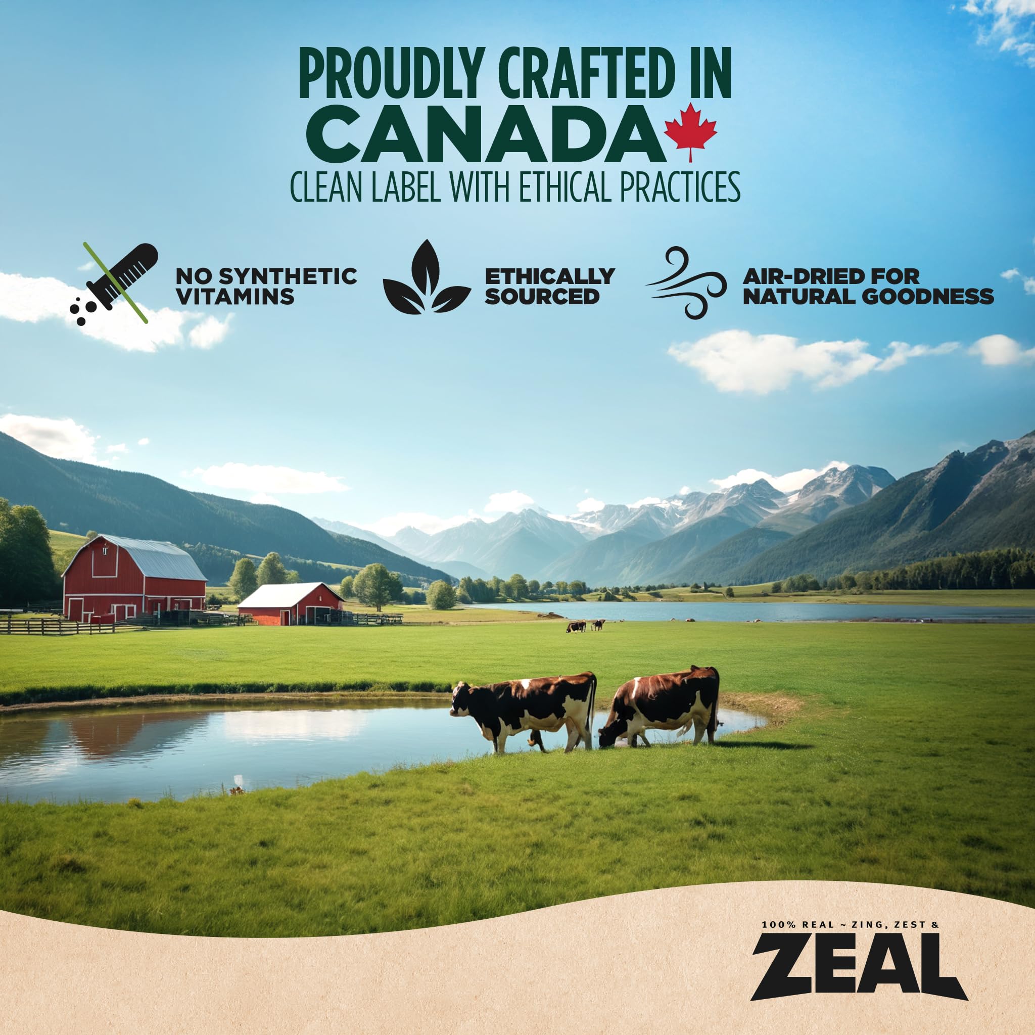 ZEAL Canadá sin rellenos, opción limpia para alimentación consciente.