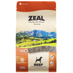 ZEAL carne seca al aire para perros, proteína alta para músculos y energía.