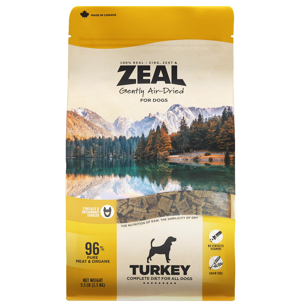 ZEAL pavo-seco-aire-perro: alimento crujiente con proteína de calidad para perros
