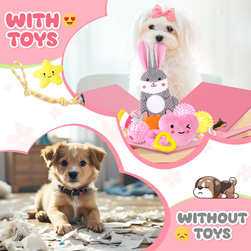 Zeaxuie 23 Pack: set completo de juguetes para cachorros y momentos lúdicos.