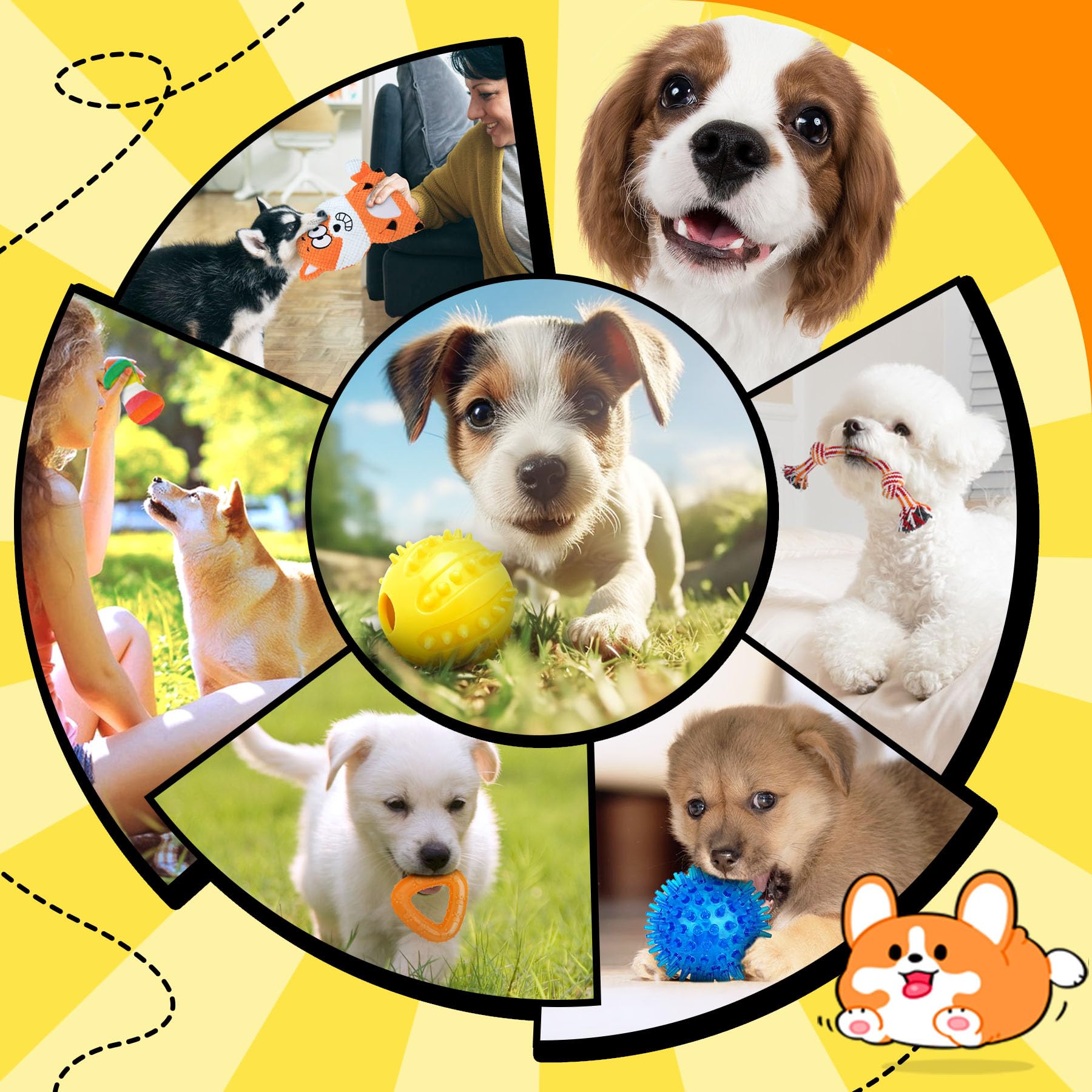 Zeaxuie-kit-juguetes-cachorros-pequenos, conjunto completo