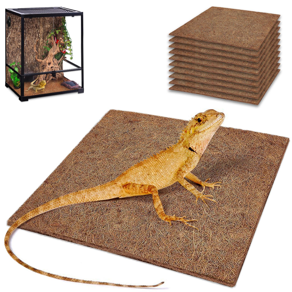 ZeeDix alfombra reptil coco natural 12x12 para terrarios
