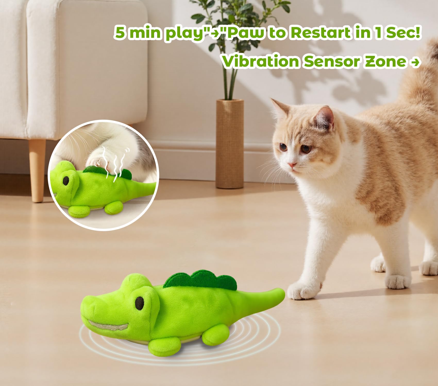 ZeLing HTL Catnip integrado atrae gatos curiosos y favorece la interacción.