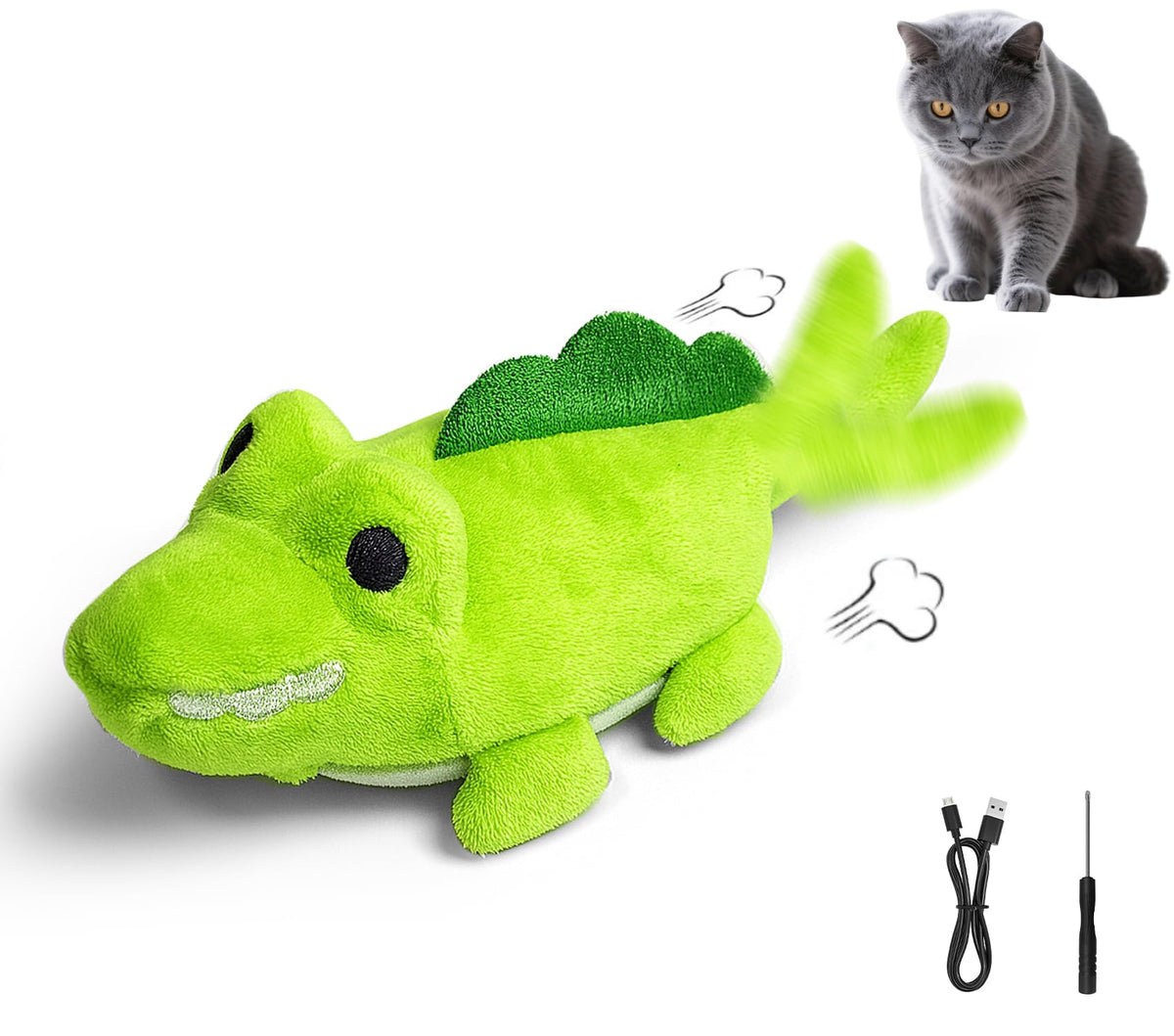 ZeLing HTL Juguete interactivo para gatos con croco-caza estimula la actividad física.