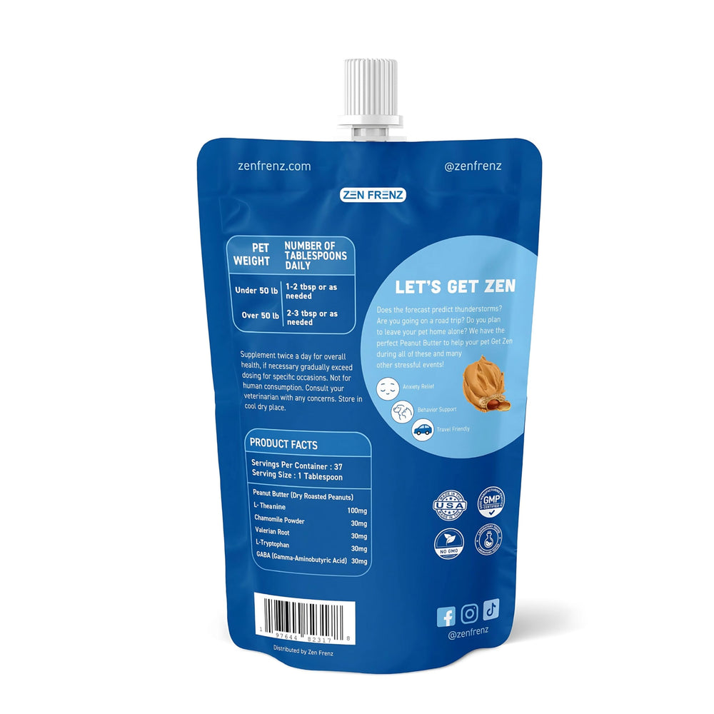 Zen Frenz Zen Butter, envase reutilizable, fácil de sellar para mantener frescura y sabor.