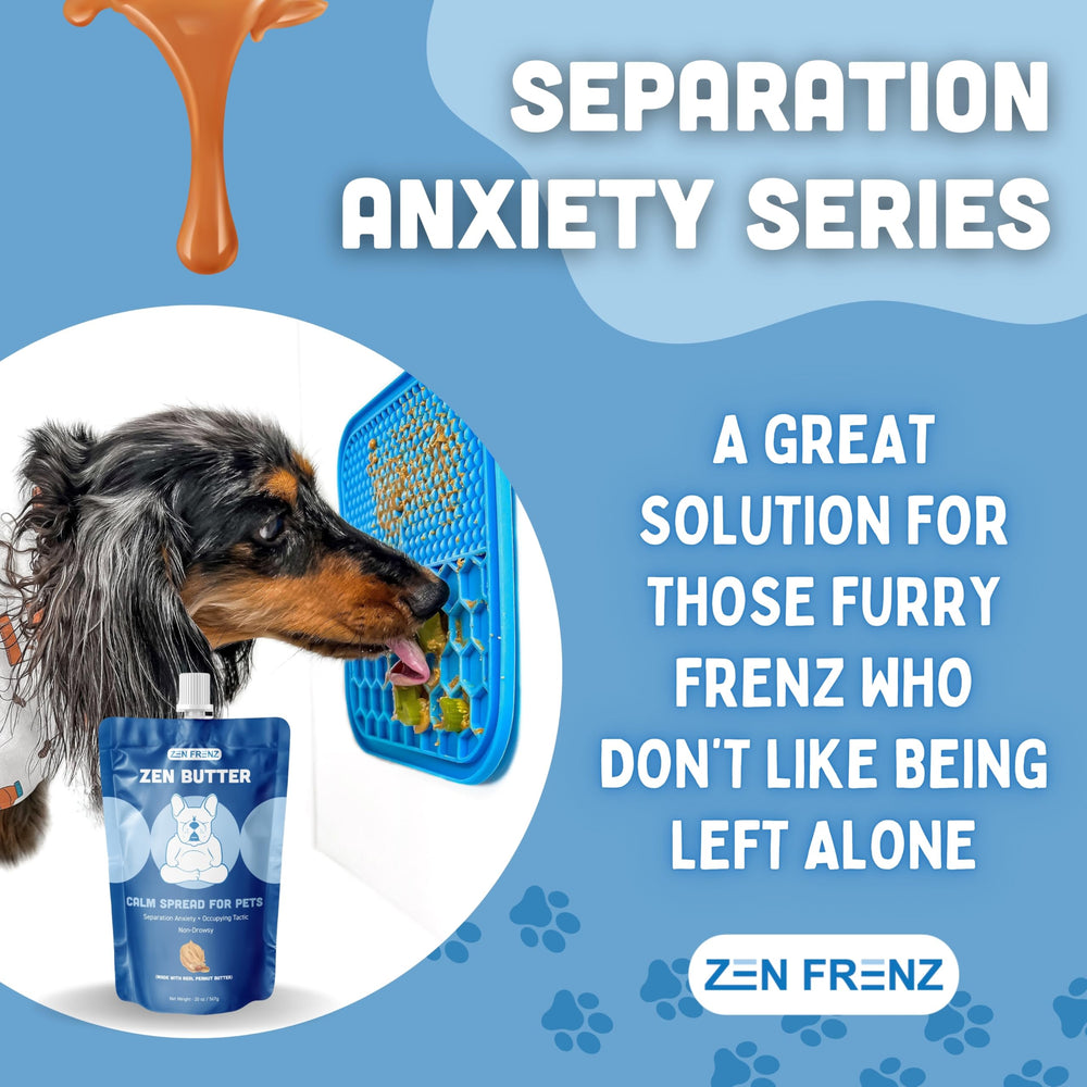Zen Frenz Zen Butter, etiqueta orgánica, mezcla apta para perros y gatos en situaciones de estrés.