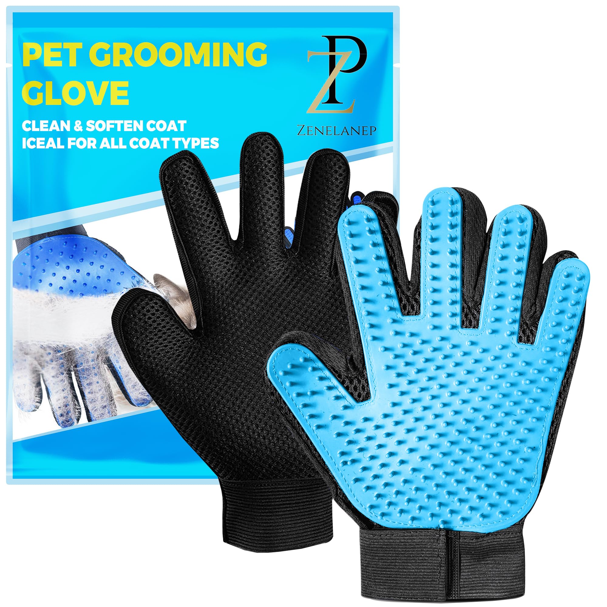 ZENELANEP guantes cepillado para mascotas con silicona suave y eficaz